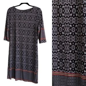 Black & White Dress w/ Coral Stripes!!!